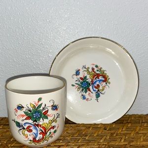 1950s Stavangerflint Norway Coffee / Tea Cup & Saucer - Set